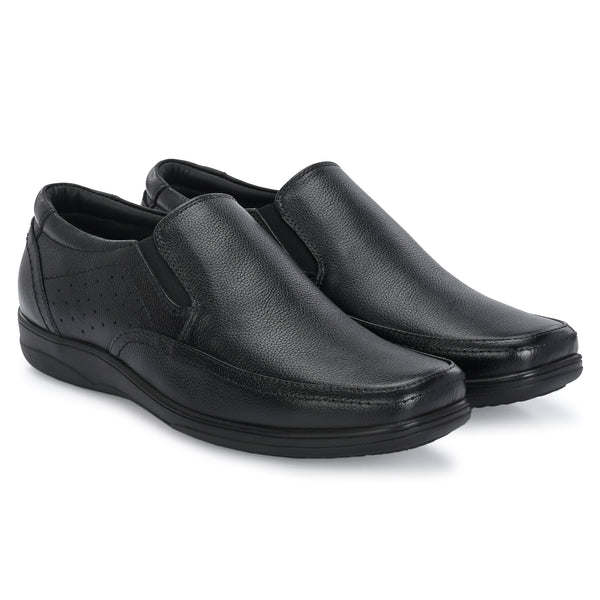 Genuine Leather Black Leather Shoes No Laces Men's Stylish Black Slip-on Shoes Vorth Black Leather Shoes 1794401 Genuine Leather Black Leather Shoes No Laces Men's Stylish Black Slip-on Shoes Vorth Black Leather Shoes 1794401