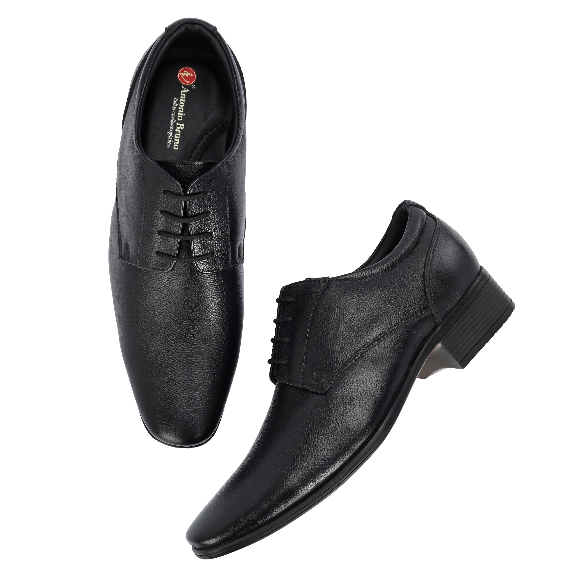 Comfortable Genuine Leather Black Lace-up Shoes for Men | Antonio Bruno 1944402 Black