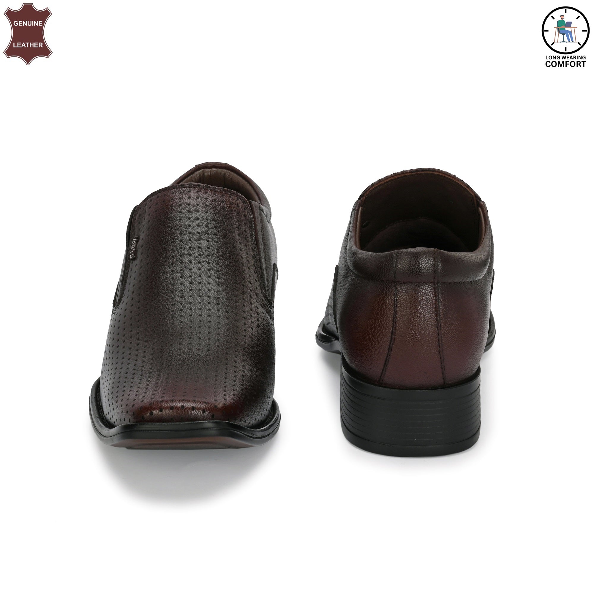 Men’s Brown Slip-on Shoes (44360) | Brown Leather Shoes | Vorth