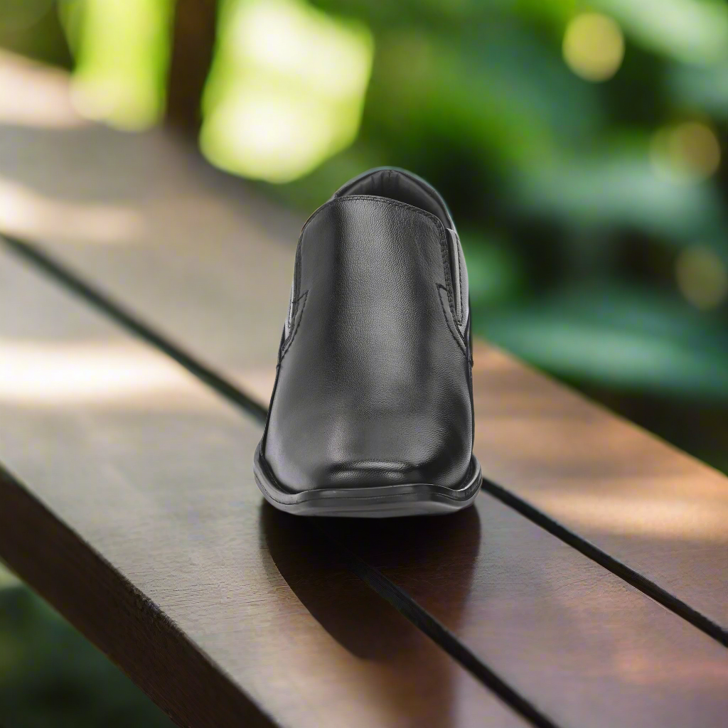 Black Office Shoes For Men (44372) | Blockbuster Slip-on Shoes | Vorth