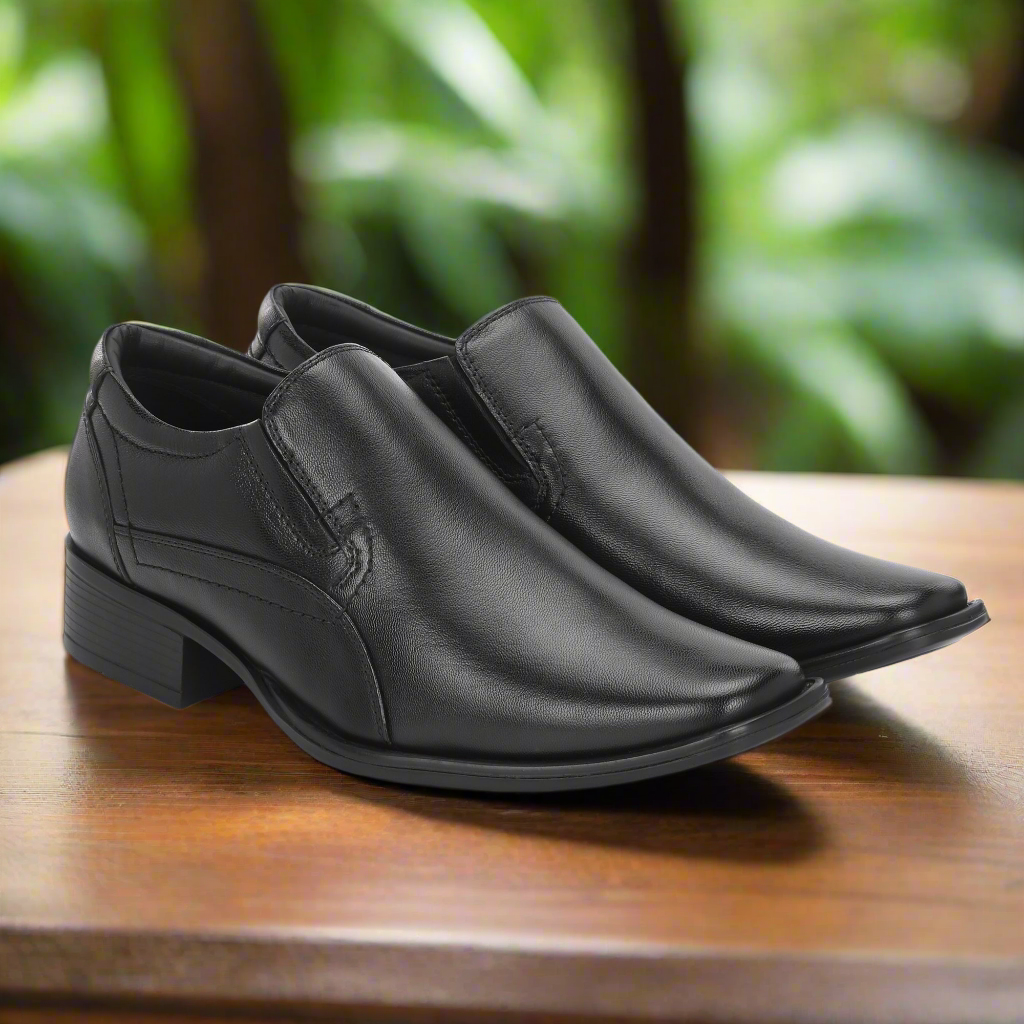 Black Office Shoes For Men (44372) | Blockbuster Slip-on Shoes | Vorth