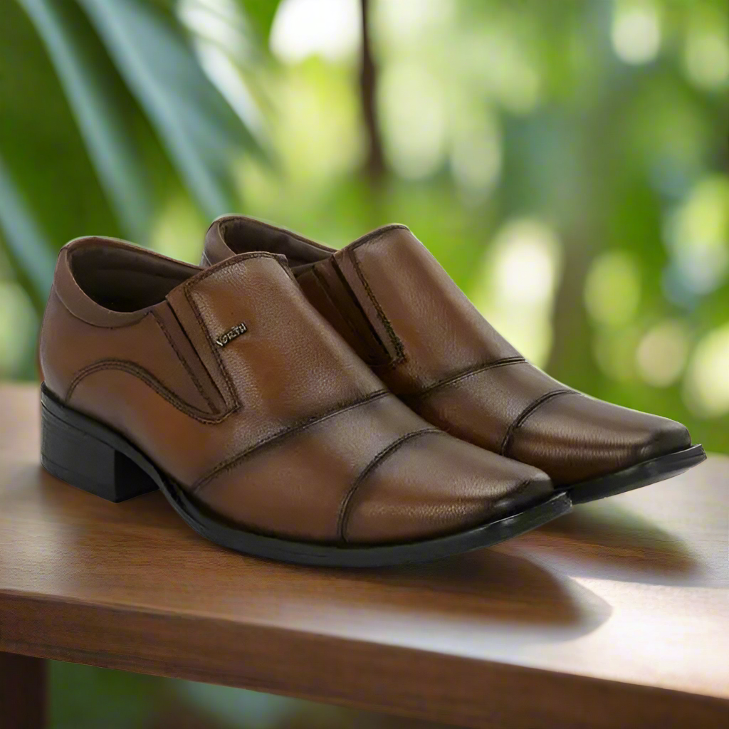 Tan Color Slip-on Shoes Formal | Vorth 44241