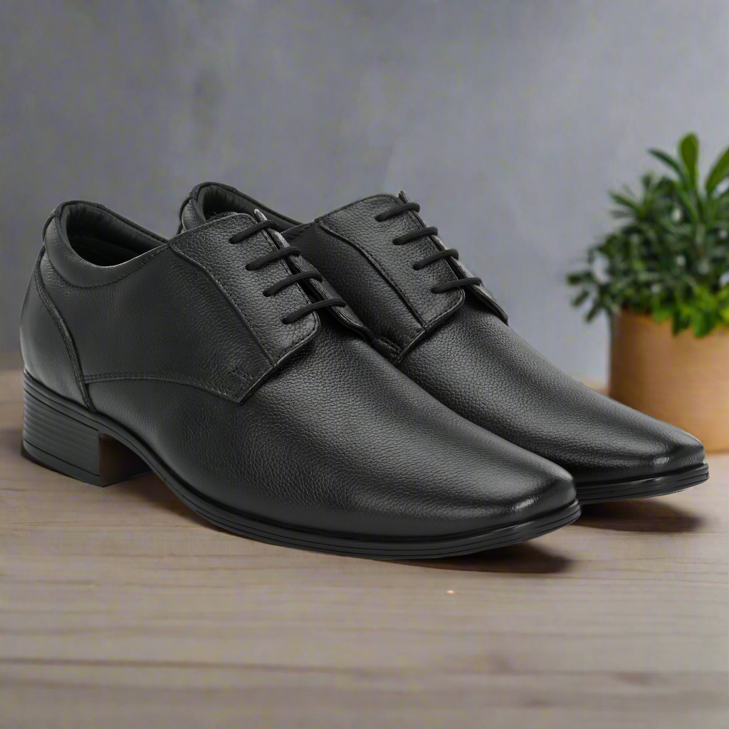 Comfortable Genuine Leather Black Lace-up Shoes for Men | Antonio Bruno 1944402 Black