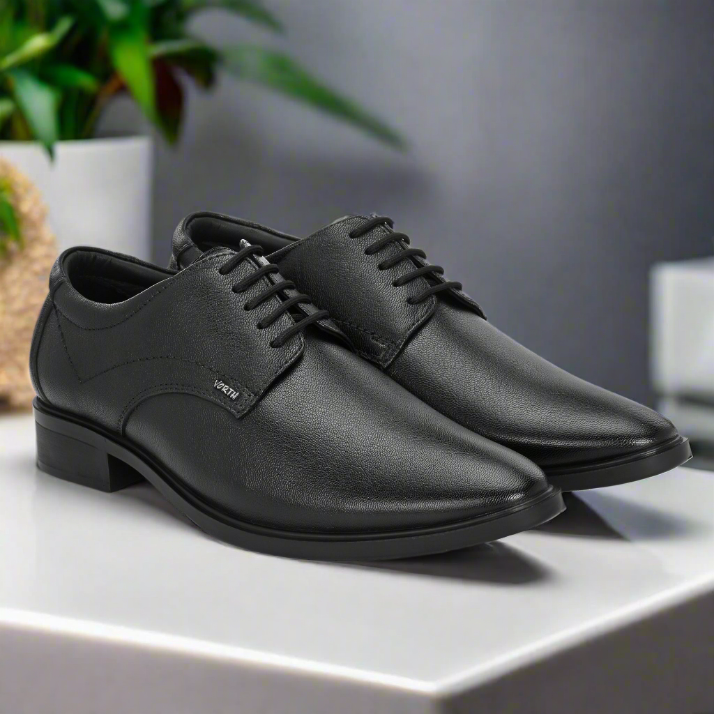 Black Genuine Leather Lace up Shoes | Men’s Pointed Toe Lace-up Shoes